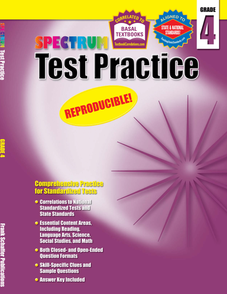 Rich Results on Google's SERP when searching for 'Spectrum Test Practice Workbook 4'