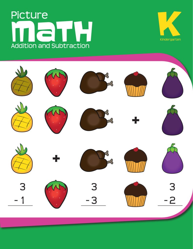Rich Results on Google's SERP when searching for 'Picture Math Addition And Subtraction Kindergarten Workbook'