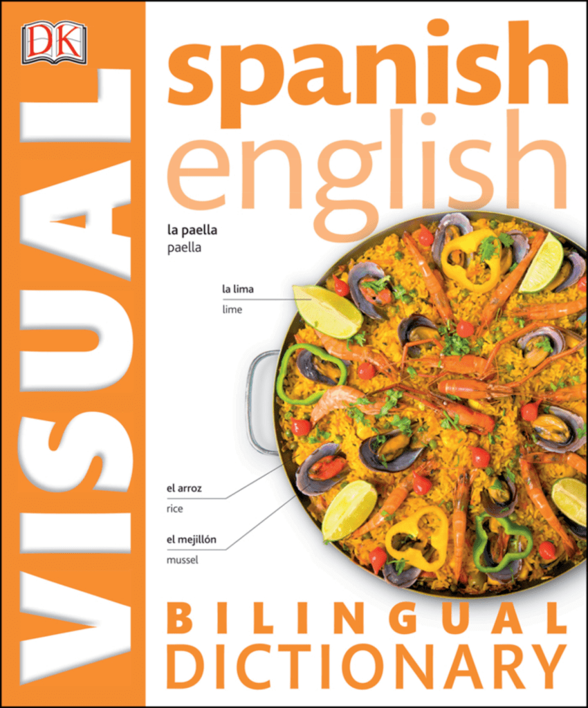 Rich Results on Google's SERP when searching for 'Spanish English Bilingual Visual Dictionary Book 1'
