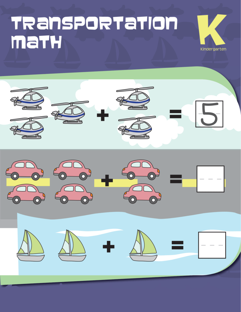 Rich Results on Google's SERP when searching for 'Transportation Math Kindergarten Workbook'